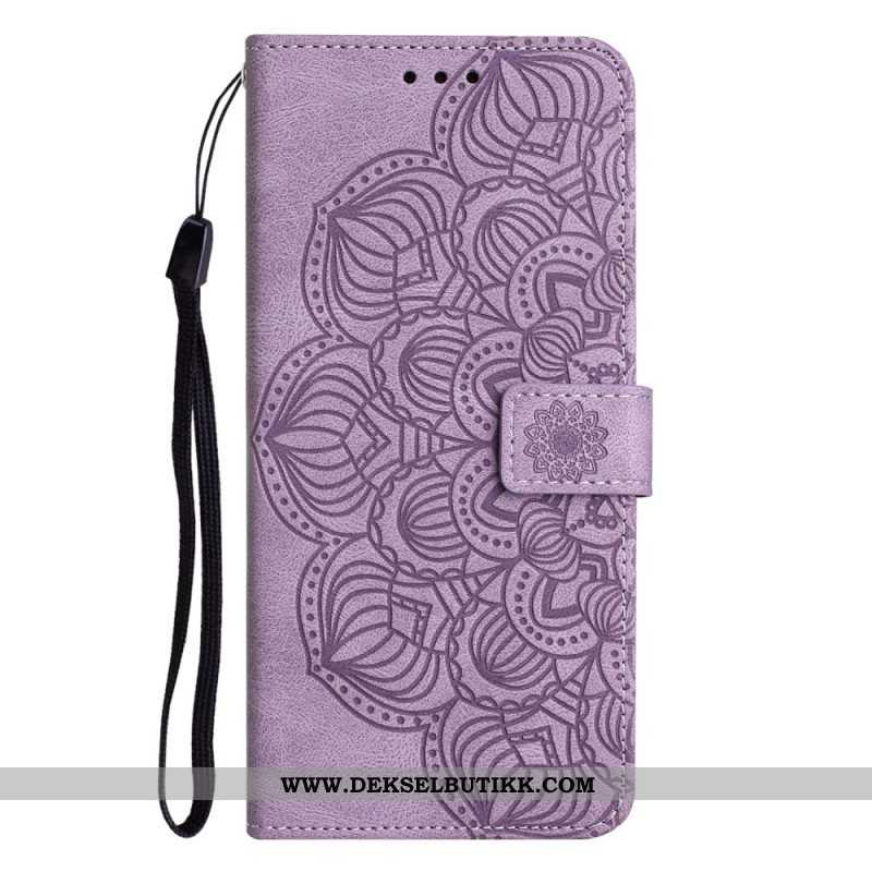 Lærdeksel Til Samsung Galaxy A54 5G Med Kjede Strappy Mandala Print