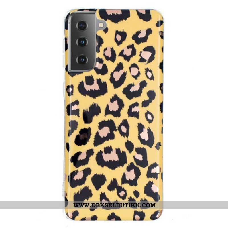 Mobildeksel Til Samsung Galaxy S21 5G Marmor I Leopardstil