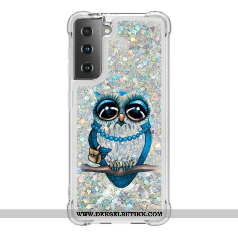 Mobildeksel Til Samsung Galaxy S21 5G Miss Owl Paljetter