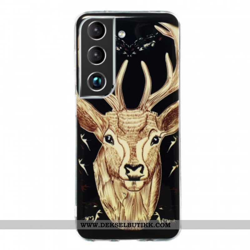 Mobildeksel Til Samsung Galaxy S22 5G Fluorescerende Majestic Deer