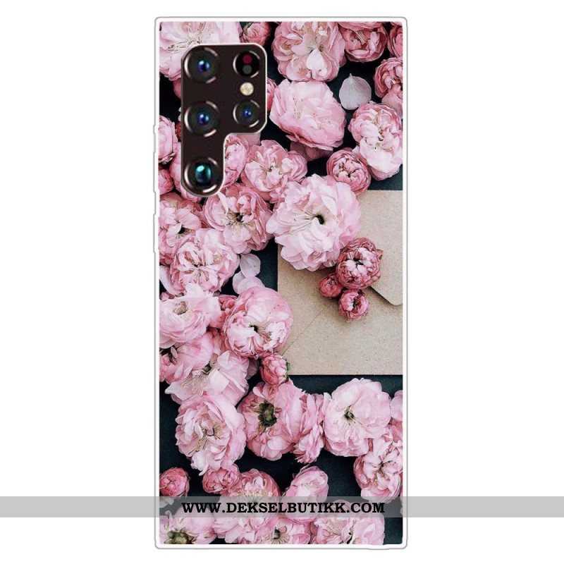 Mobildeksel Til Samsung Galaxy S22 Ultra 5G Rosa Blomster