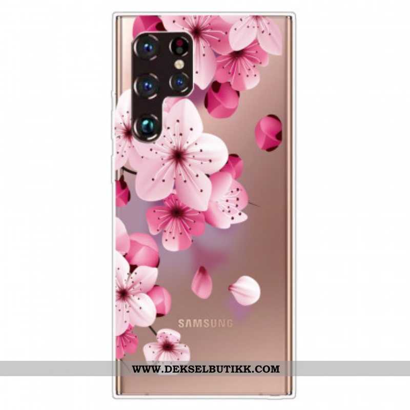 Mobildeksel Til Samsung Galaxy S22 Ultra 5G Små Rosa Blomster