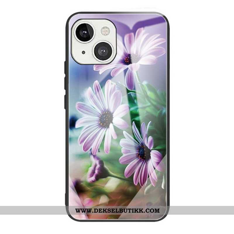 Mobildeksel Til iPhone 13 Mini Realistiske Blomster I Herdet Glass