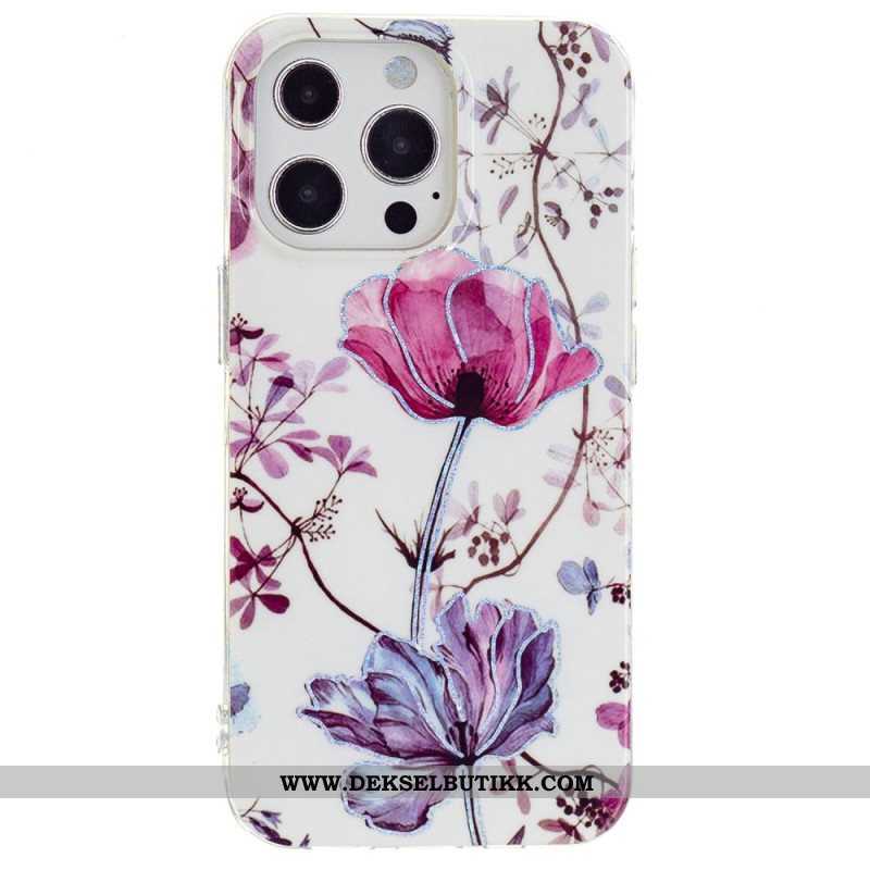 Mobildeksel Til iPhone 15 Pro Blomstermarmor