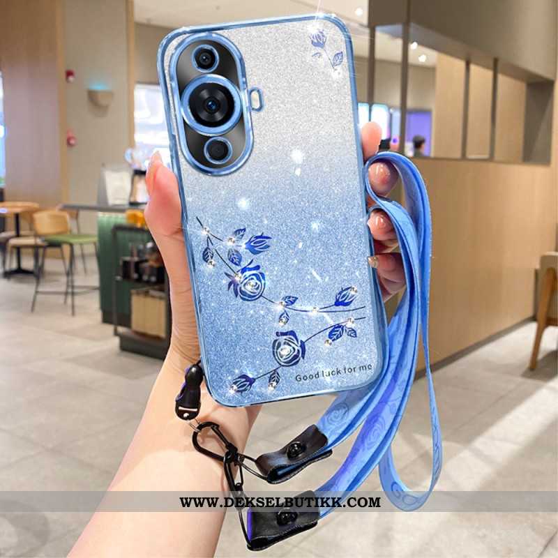 Deksel Huawei Nova 11 Pro Mobildeksel Rhinestone Paljetter Med Stropp