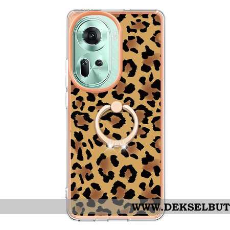 Deksel Oppo Reno 11 5g Ringholder Med Leopardtrykk