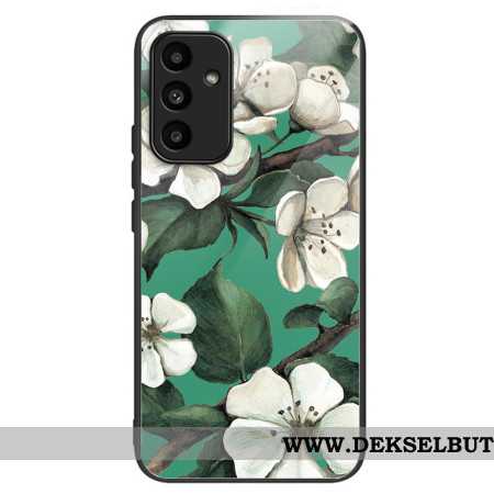 Deksel Samsung Galaxy A15 5g Herdet Glass Hvite Blomster