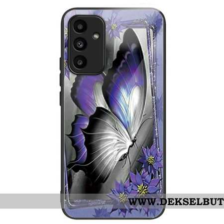 Deksel Samsung Galaxy A15 5g Lilla Sommerfugl Herdet Glass