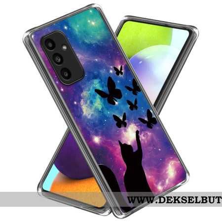 Deksel Samsung Galaxy A15 Katt Og Sommerfugler Beskyttelse Deksel