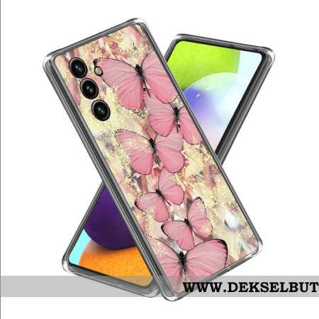 Deksel Samsung Galaxy A15 Rosa Sommerfugler