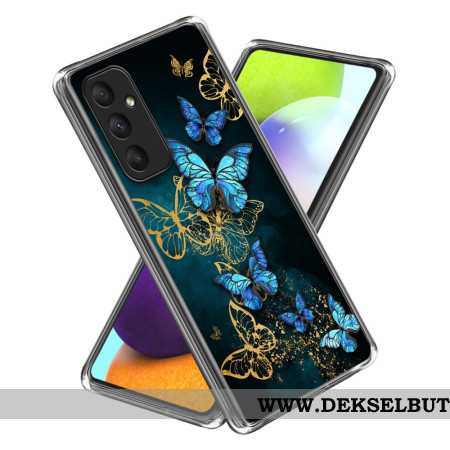 Deksel Samsung Galaxy A55 5g Klynge Av Blå Sommerfugler Beskyttelse Deksel