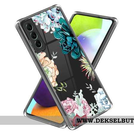 Deksel Samsung Galaxy S24 5g Gjennomsiktig Blomster Beskyttelse Deksel