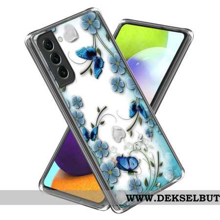 Deksel Samsung Galaxy S24 5g Sommerfugler Og Blomster Beskyttelse Deksel