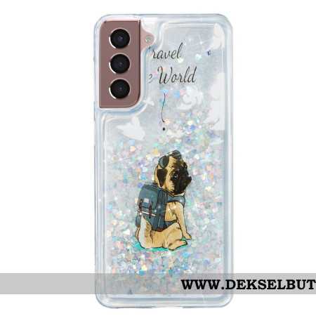 Deksel Samsung Galaxy S24 Plus 5g Flytende Glitterhund