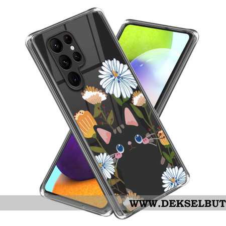 Deksel Samsung Galaxy S24 Ultra 5g Blomster Og Kat