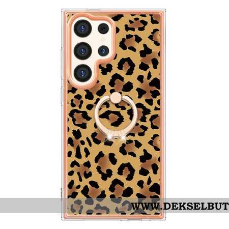 Deksel Samsung Galaxy S24 Ultra 5g Mobildeksel Med Leopard Print Ring Holder