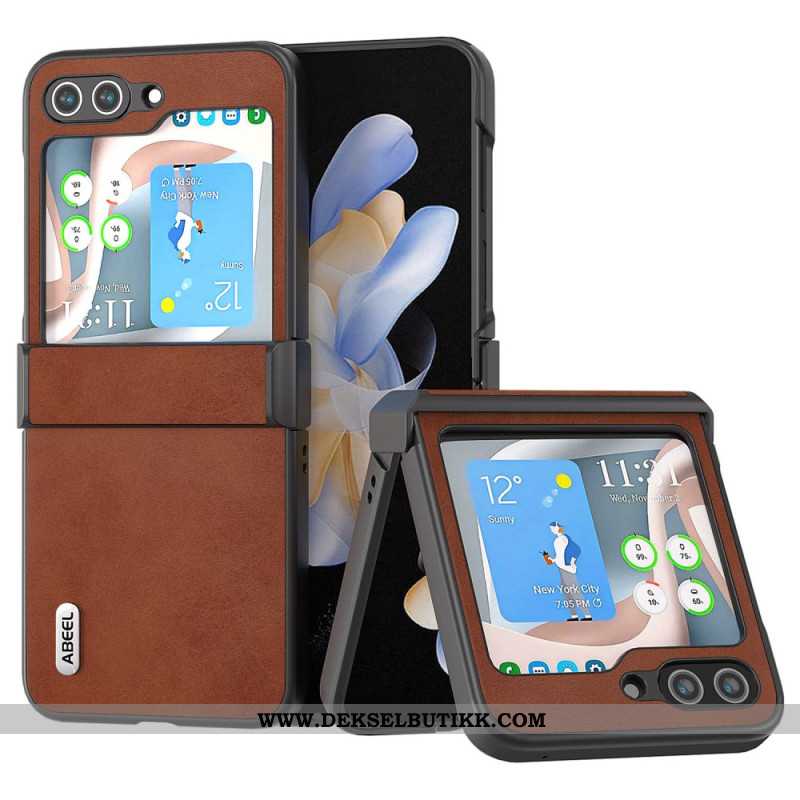 Deksel Samsung Galaxy Z Flip 6 Vintage Skinnstil Abeel Beskyttelse Deksel