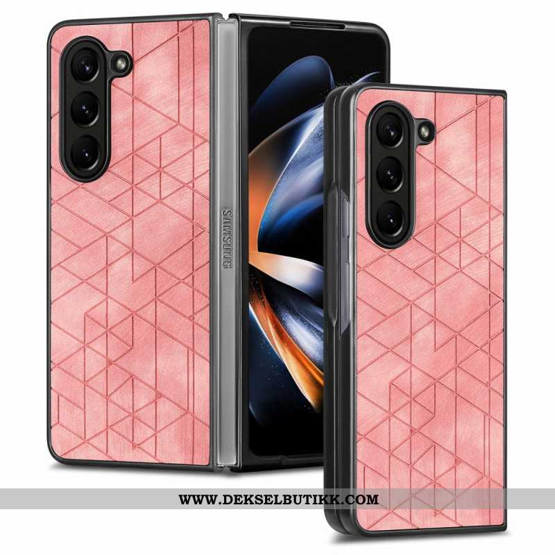 Deksel Samsung Galaxy Z Fold 5 Geometriske Mønstre I Kunstskinn