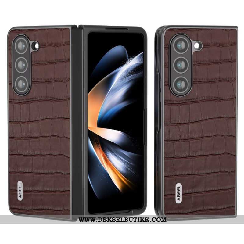 Deksel Samsung Galaxy Z Fold 6 Crcodile Texture Abeel Beskyttelse Deksel