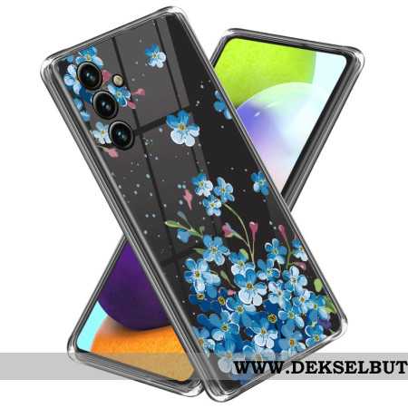 Deksel Til Samsung Galaxy A55 5g Blå Blomster