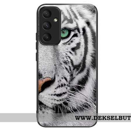 Deksel Til Samsung Galaxy A55 5g Hvit Tiger Herdet Glass