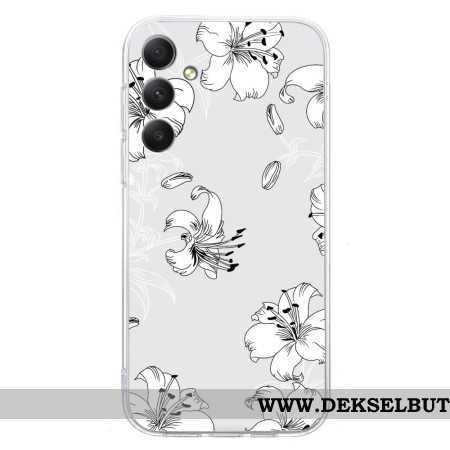 Deksel Til Samsung Galaxy S24 Fe Hvite Blomster