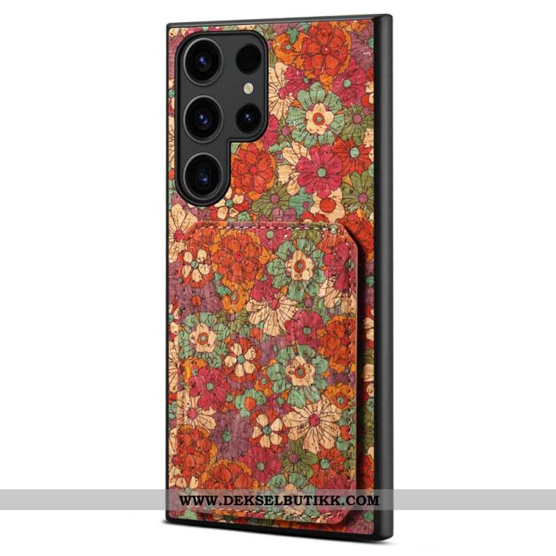 Deksel Til Samsung Galaxy S24 Ultra 5g Med Blomsterkortholder