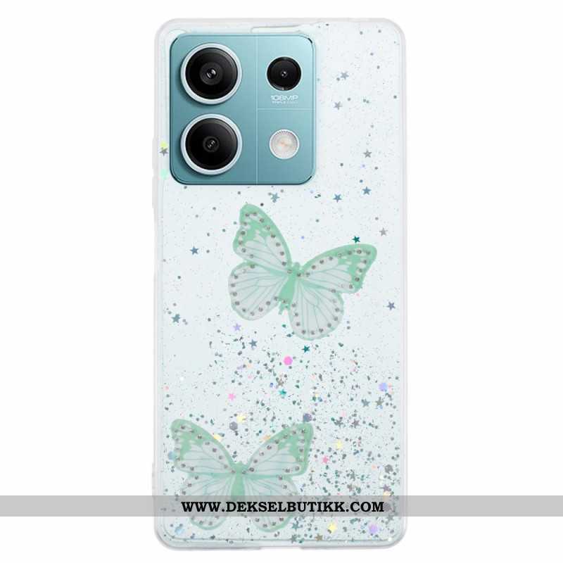 Deksel Til Xiaomi Redmi Note 13 5g Sommerfuglglitter