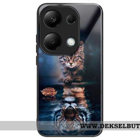 Deksel Til Xiaomi Redmi Note 13 Pro 4g Katt Og Tiger Herdet Glass