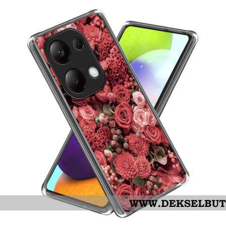 Deksel Til Xiaomi Redmi Note 13 Pro 4g Røde Og Rosa Blomster