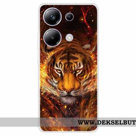 Deksel Til Xiaomi Redmi Note 13 Pro 4g Tiger In Flames