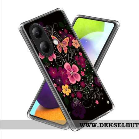 Deksel Xiaomi Redmi Note 13 4g Blomster Og Sommerfugler