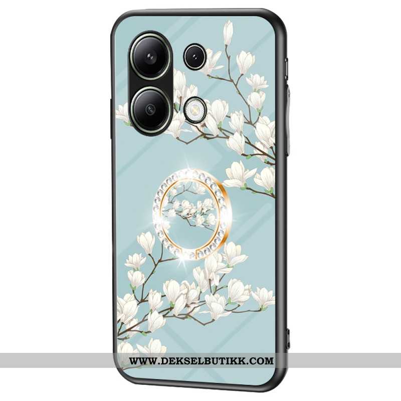 Deksel Xiaomi Redmi Note 13 4g Mobildeksel Floral Ring-holder