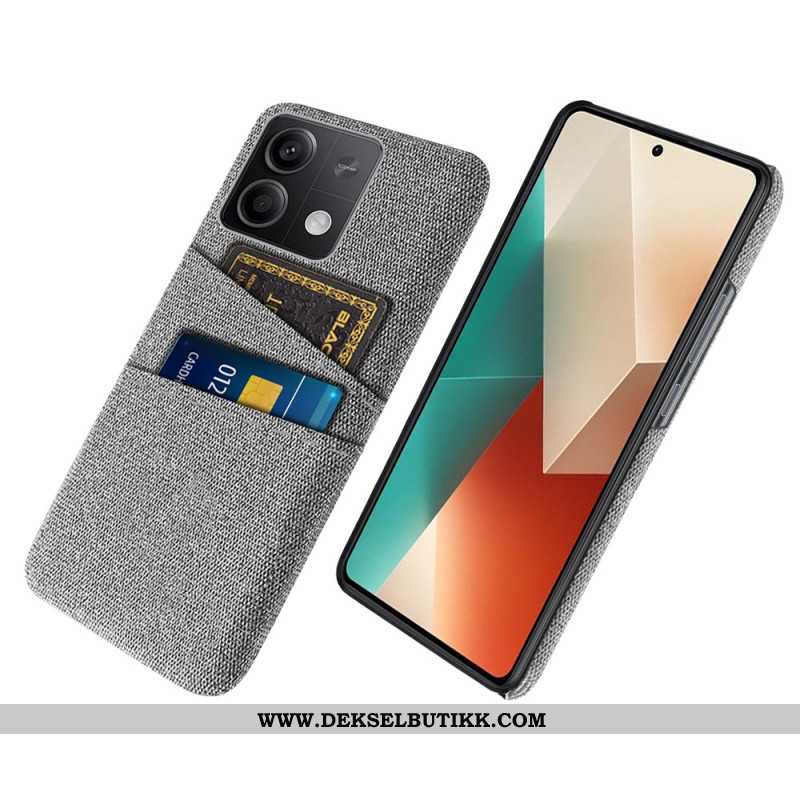 Deksel Xiaomi Redmi Note 13 5g Dobbel Kortholder I Stoff