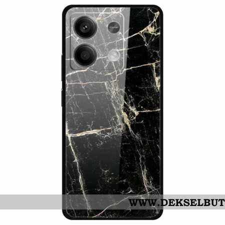 Deksel Xiaomi Redmi Note 13 5g Platina Svart Mønster Herdet Glass Beskyttelse Deksel