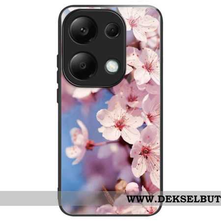 Deksel Xiaomi Redmi Note 13 Pro 4g Ferskenblomster Av Herdet Glass Beskyttelse Deksel