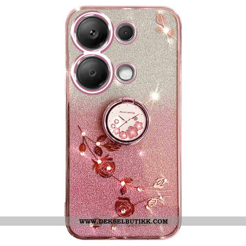 Deksel Xiaomi Redmi Note 13 Pro 5g Mobildeksel Glitter Og Rhinestone Ring-holder