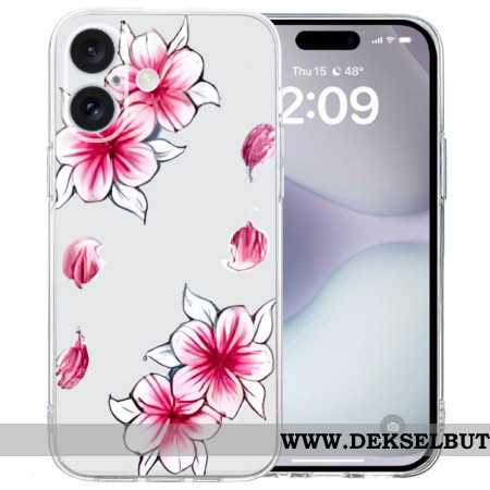 Deksel iPhone 16 Mobildeksel Transparent Edge Cherry Blossom