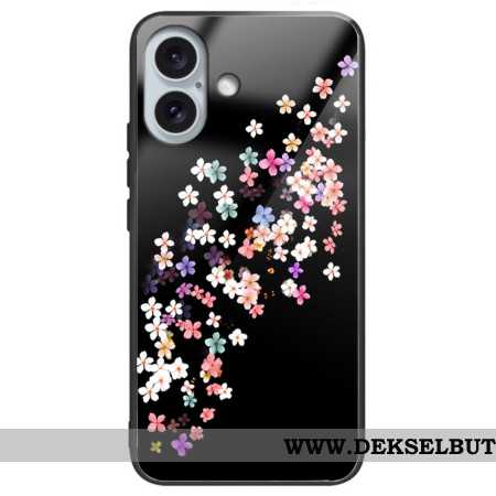 Deksel iPhone 16 Plus Blomstermønster Av Herdet Glass