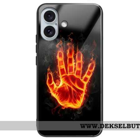 Deksel iPhone 16 Plus Brannpalme Herdet Glass