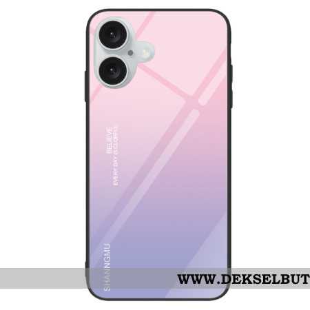 Deksel iPhone 16 Plus Gradient Herdet Glass Rosa Lilla