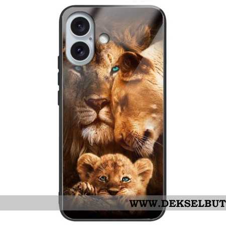 Deksel iPhone 16 Plus Lions Herdet Glass Beskyttelse Deksel