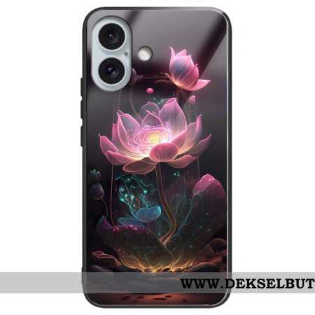 Deksel iPhone 16 Plus Lotus Rose Herdet Glass