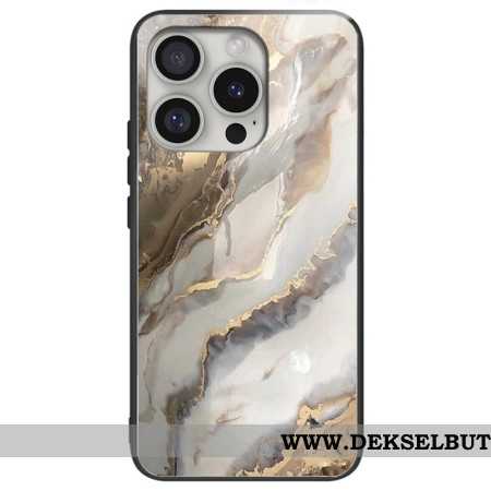 Deksel iPhone 16 Pro Alkymisk Marmor Herdet Glass Beskyttelse Deksel