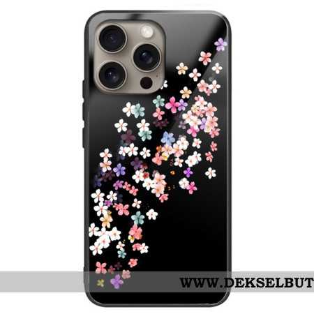 Deksel iPhone 16 Pro Blomstermønster I Herdet Glass