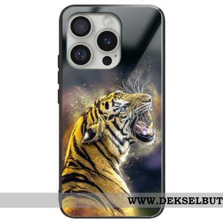 Deksel iPhone 16 Pro Brølende Tiger Herdet Glass Beskyttelse Deksel