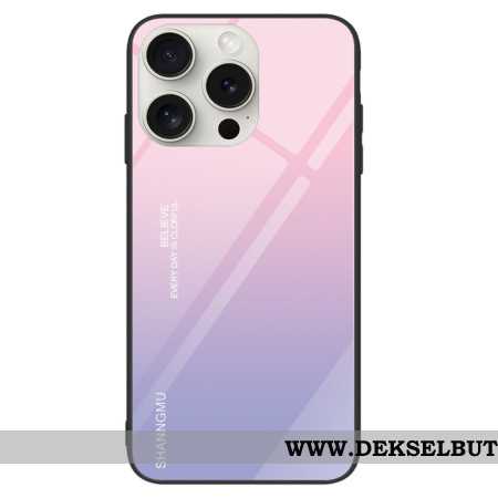 Deksel iPhone 16 Pro Max Gradient Herdet Glass Rosa Lilla