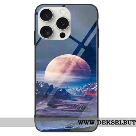 Deksel iPhone 16 Pro Max Hvit Planet Herdet Glass