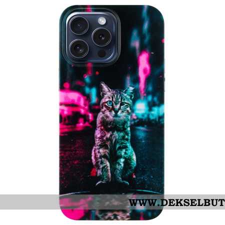 Deksel iPhone 16 Pro Max Katt Ved Trafikklyset