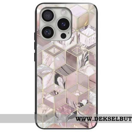 Deksel iPhone 16 Pro Max Marmorblokk Herdet Glass